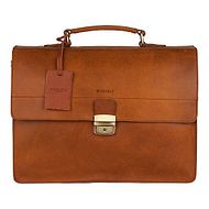 VINTAGE DEAN BRIEFCASE 3-COMP cognac